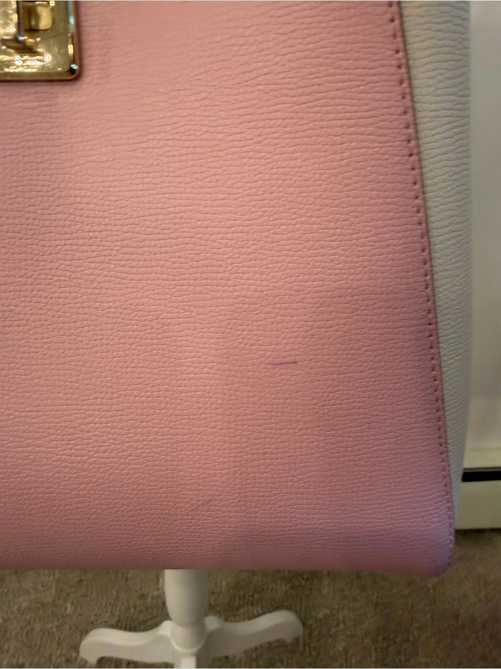 kate spade Pink, White & Tan Leather Top-Handle Shoulder Bag - Picture 4 of 6